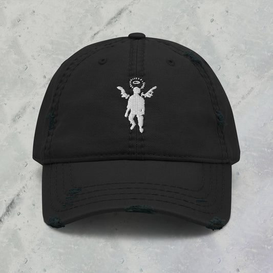 DITRESSED ANGEL HAT