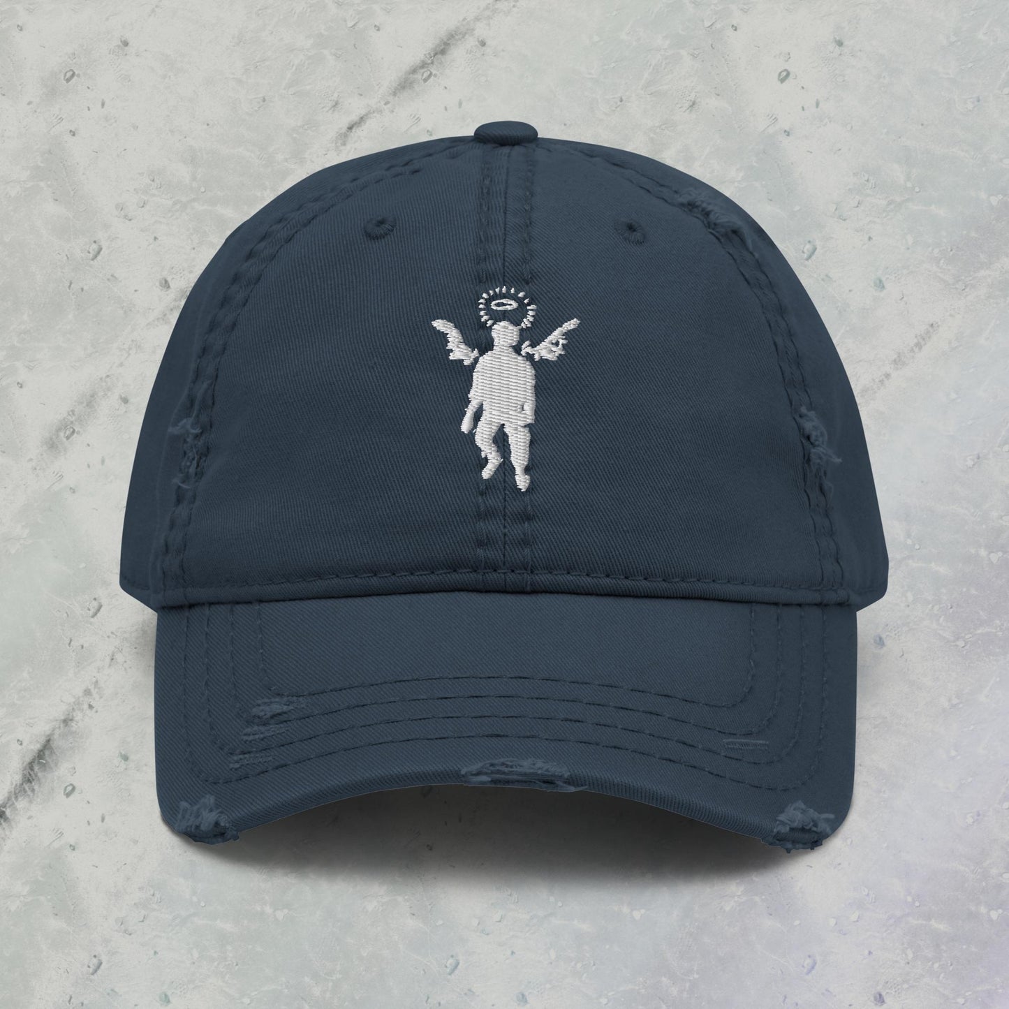 DITRESSED ANGEL HAT